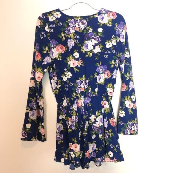 Impeccable Pig Floral Long Sleeve Romper - Picture 2 of 3